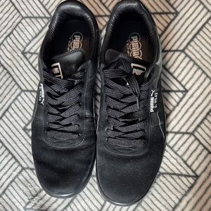 Puma Men's Black Leather Sneakers